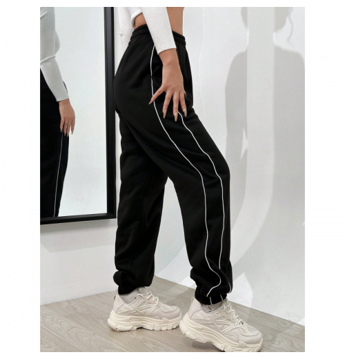 Excellent Quality Custom Casual Sport Baggy Stacked Pants Trousers Elastic Waistband Wide Leg Womens Track Pants Excellent Quality Custom Casual Sport Baggy Stacked Pants Trousers Elastic Waistband Wide Leg Womens Track Pants