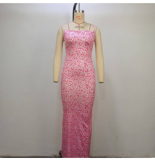 New Sexy Slim Fit Backless Suspender Floral Casual Dress For Spring And Summer Women's Clothing New Sexy Slim Fit Backless Suspender Floral Casual Dress For Spring And Summer Women's Clothing