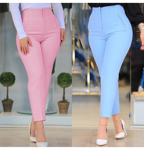 2024 Hot Selling Summer Office Pants For Women High Waist Slim Fit Solid Casual Trousers Women Suit Pants For Ladies 2024 Hot Selling Summer Office Pants For Women High Waist Slim Fit Solid Casual Trousers Women Suit Pants For Ladies